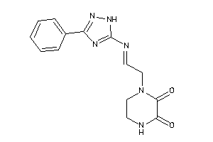 1-[2-[(3-phenyl-1H-1,2,4-triazol-5-yl)imino]ethyl]piperazine-2,3-quinone