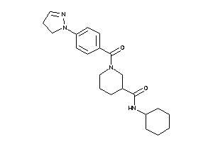 N-cyclohexyl-1-[4-(2-pyrazolin-1-yl)benzoyl]nipecotamide