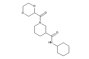 N-cyclohexyl-1-(1,4-dioxane-2-carbonyl)nipecotamide