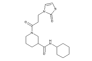 N-cyclohexyl-1-[3-(2-keto-4-thiazolin-3-yl)propanoyl]nipecotamide