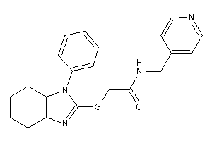 2-[(1-phenyl-4,5,6,7-tetrahydrobenzimidazol-2-yl)thio]-N-(4-pyridylmethyl)acetamide