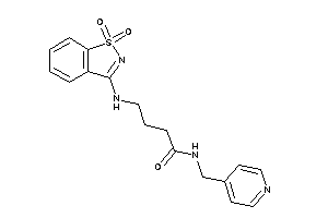 4-[(1,1-diketo-1,2-benzothiazol-3-yl)amino]-N-(4-pyridylmethyl)butyramide