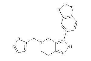 Image of 3-(1,3-benzodioxol-5-yl)-5-(2-furfuryl)-2,4,6,7-tetrahydropyrazolo[4,3-c]pyridine