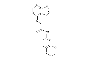 N-(2,3-dihydro-1,4-benzodioxin-6-yl)-2-(thieno[2,3-d]pyrimidin-4-ylthio)acetamide