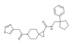 N-[(1-phenylcyclopentyl)methyl]-6-(2-thiazol-4-ylacetyl)-6-azaspiro[2.5]octane-1-carboxamide