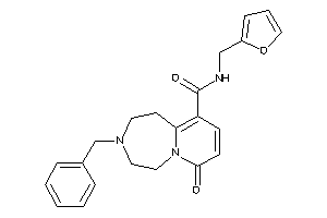 Image of 3-benzyl-N-(2-furfuryl)-7-keto-1,2,4,5-tetrahydropyrido[2,1-g][1,4]diazepine-10-carboxamide