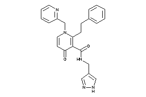 4-keto-2-phenethyl-N-(1H-pyrazol-4-ylmethyl)-1-(2-pyridylmethyl)nicotinamide