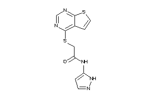 N-(1H-pyrazol-5-yl)-2-(thieno[2,3-d]pyrimidin-4-ylthio)acetamide