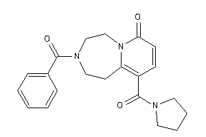 Image of 3-benzoyl-10-(pyrrolidine-1-carbonyl)-1,2,4,5-tetrahydropyrido[2,1-g][1,4]diazepin-7-one