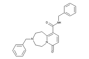 Image of N,3-dibenzyl-7-keto-1,2,4,5-tetrahydropyrido[2,1-g][1,4]diazepine-10-carboxamide