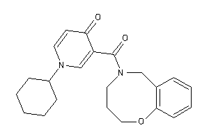 Image of 1-cyclohexyl-3-(2,3,4,6-tetrahydro-1,5-benzoxazocine-5-carbonyl)-4-pyridone