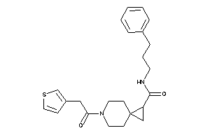 N-(3-phenylpropyl)-6-[2-(3-thienyl)acetyl]-6-azaspiro[2.5]octane-1-carboxamide