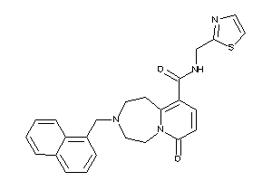 7-keto-3-(1-naphthylmethyl)-N-(thiazol-2-ylmethyl)-1,2,4,5-tetrahydropyrido[2,1-g][1,4]diazepine-10-carboxamide