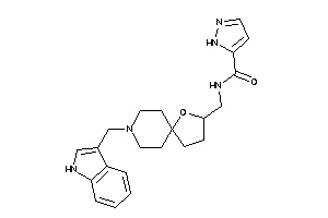 Image of N-[[8-(1H-indol-3-ylmethyl)-4-oxa-8-azaspiro[4.5]decan-3-yl]methyl]-1H-pyrazole-5-carboxamide