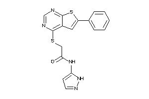 2-[(6-phenylthieno[2,3-d]pyrimidin-4-yl)thio]-N-(1H-pyrazol-5-yl)acetamide