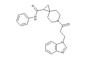 6-[3-(benzimidazol-1-yl)propanoyl]-N-phenyl-6-azaspiro[2.5]octane-1-carboxamide