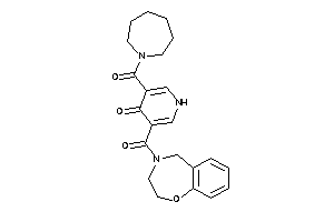 3-(azepane-1-carbonyl)-5-(3,5-dihydro-2H-1,4-benzoxazepine-4-carbonyl)-4-pyridone