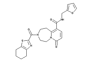 N-(2-furfuryl)-7-keto-3-(4,5,6,7-tetrahydro-1,3-benzothiazole-2-carbonyl)-1,2,4,5-tetrahydropyrido[2,1-g][1,4]diazepine-10-carboxamide
