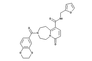 Image of 3-(2,3-dihydro-1,4-benzodioxine-6-carbonyl)-N-(2-furfuryl)-7-keto-1,2,4,5-tetrahydropyrido[2,1-g][1,4]diazepine-10-carboxamide