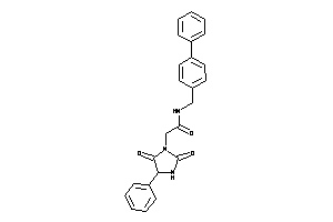 2-(2,5-diketo-4-phenyl-imidazolidin-1-yl)-N-(4-phenylbenzyl)acetamide