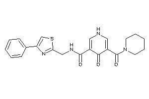 4-keto-N-[(4-phenylthiazol-2-yl)methyl]-5-(piperidine-1-carbonyl)-1H-pyridine-3-carboxamide