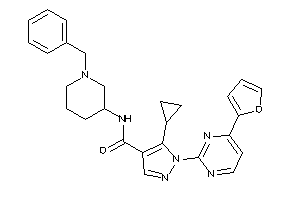 N-(1-benzyl-3-piperidyl)-5-cyclopropyl-1-[4-(2-furyl)pyrimidin-2-yl]pyrazole-4-carboxamide
