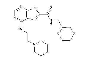 N-(1,4-dioxan-2-ylmethyl)-4-(2-piperidinoethylamino)thieno[2,3-d]pyrimidine-6-carboxamide