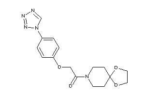 1-(1,4-dioxa-8-azaspiro[4.5]decan-8-yl)-2-[4-(tetrazol-1-yl)phenoxy]ethanone