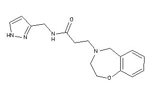 3-(3,5-dihydro-2H-1,4-benzoxazepin-4-yl)-N-(1H-pyrazol-3-ylmethyl)propionamide