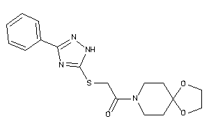 1-(1,4-dioxa-8-azaspiro[4.5]decan-8-yl)-2-[(3-phenyl-1H-1,2,4-triazol-5-yl)thio]ethanone