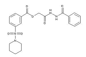 Image of 3-piperidinosulfonylbenzoic Acid [2-(N'-benzoylhydrazino)-2-keto-ethyl] Ester