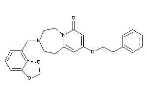Image of 3-(1,3-benzodioxol-4-ylmethyl)-9-phenethyloxy-1,2,4,5-tetrahydropyrido[2,1-g][1,4]diazepin-7-one