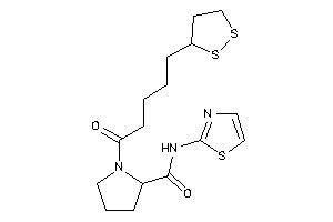 1-[5-(dithiolan-3-yl)pentanoyl]-N-thiazol-2-yl-pyrrolidine-2-carboxamide