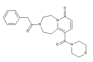 3-(2-phenylacetyl)-10-(thiomorpholine-4-carbonyl)-1,2,4,5-tetrahydropyrido[2,1-g][1,4]diazepin-7-one