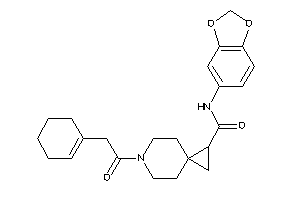 N-(1,3-benzodioxol-5-yl)-6-(2-cyclohexen-1-ylacetyl)-6-azaspiro[2.5]octane-1-carboxamide