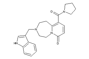 3-(1H-indol-3-ylmethyl)-10-(pyrrolidine-1-carbonyl)-1,2,4,5-tetrahydropyrido[2,1-g][1,4]diazepin-7-one