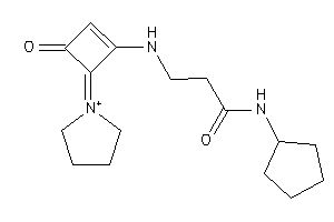 Image of N-cyclopentyl-3-[(3-keto-4-pyrrolidin-1-ium-1-ylidene-cyclobuten-1-yl)amino]propionamide