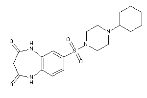 8-(4-cyclohexylpiperazino)sulfonyl-1,5-dihydro-1,5-benzodiazepine-2,4-quinone