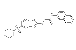 Image of 2-[(5-morpholinosulfonyl-1,3-benzoxazol-2-yl)thio]-N-(2-naphthyl)acetamide