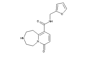 Image of N-(2-furfuryl)-7-keto-2,3,4,5-tetrahydro-1H-pyrido[2,1-g][1,4]diazepine-10-carboxamide