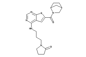 1-[3-[[6-(5-azabicyclo[2.2.1]heptane-5-carbonyl)thieno[2,3-d]pyrimidin-4-yl]amino]propyl]-2-pyrrolidone