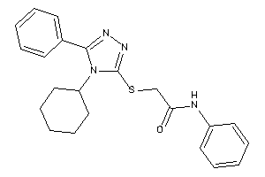 2-[(4-cyclohexyl-5-phenyl-1,2,4-triazol-3-yl)thio]-N-phenyl-acetamide