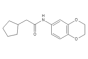 2-cyclopentyl-N-(2,3-dihydro-1,4-benzodioxin-6-yl)acetamide