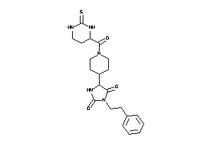 3-phenethyl-5-[1-(2-thioxohexahydropyrimidine-4-carbonyl)-4-piperidyl]hydantoin