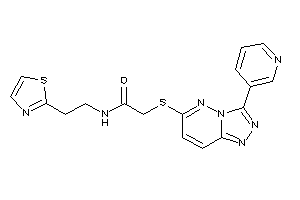 2-[[3-(3-pyridyl)-[1,2,4]triazolo[3,4-f]pyridazin-6-yl]thio]-N-(2-thiazol-2-ylethyl)acetamide