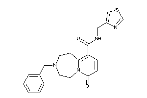 3-benzyl-7-keto-N-(thiazol-4-ylmethyl)-1,2,4,5-tetrahydropyrido[2,1-g][1,4]diazepine-10-carboxamide