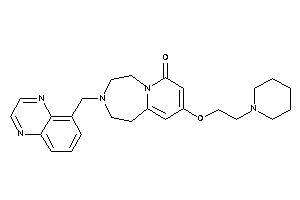 Image of 9-(2-piperidinoethoxy)-3-(quinoxalin-5-ylmethyl)-1,2,4,5-tetrahydropyrido[2,1-g][1,4]diazepin-7-one