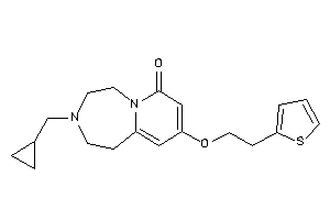 Image of 3-(cyclopropylmethyl)-9-[2-(2-thienyl)ethoxy]-1,2,4,5-tetrahydropyrido[2,1-g][1,4]diazepin-7-one