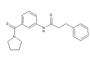 3-phenyl-N-[3-(pyrrolidine-1-carbonyl)phenyl]propionamide