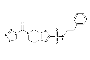 N-phenethyl-6-(thiadiazole-4-carbonyl)-5,7-dihydro-4H-thieno[2,3-c]pyridine-2-sulfonamide